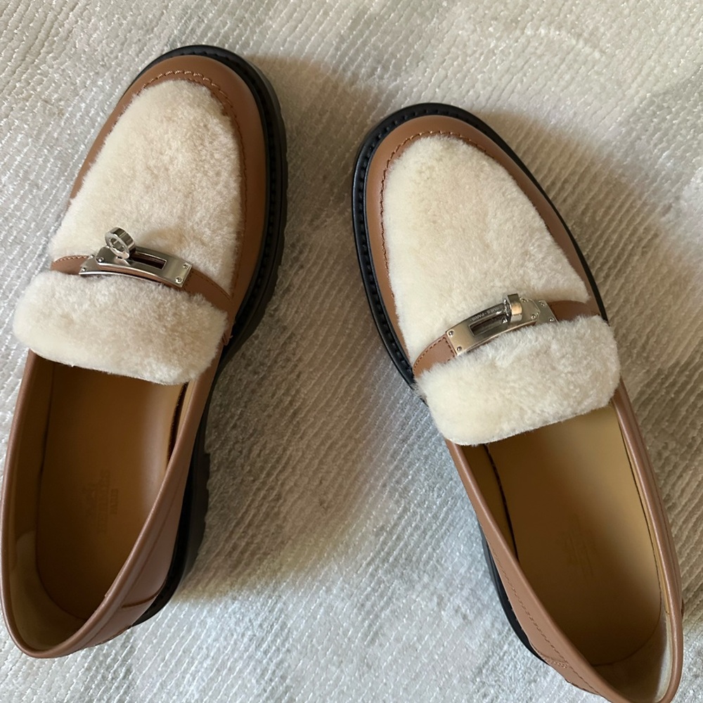 Hermes shearling icon Loafers